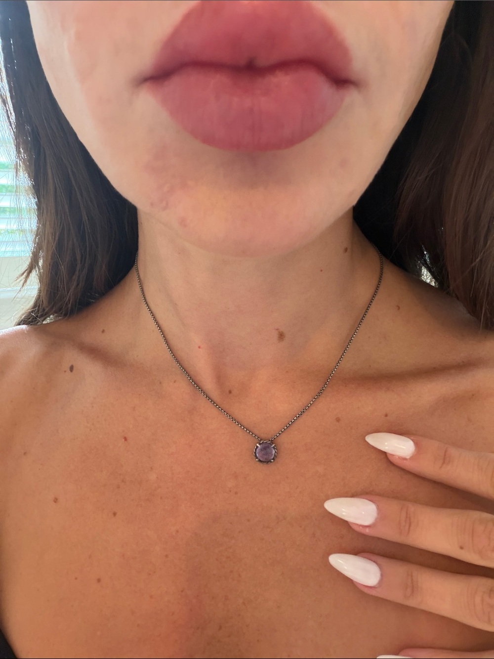 David Yurman Silver with Purple stone 
Necklace